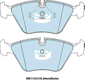 Bendix EURO Brake Pad Set Front DB1131 EURO+