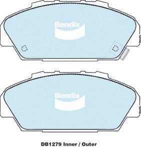 Bendix Heavy Duty Brake Pad Set Front DB1279 HD