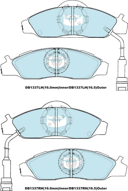 Bendix 4x4 Brake Pad Set Front DB1337 -4WD