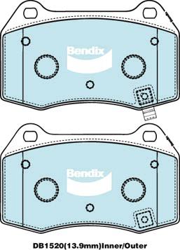 Bendix Ultimate+ Brake Pad Set Front DB1520 ULT+
