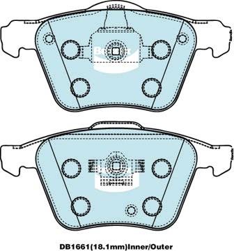 Bendix 4x4 Brake Pad Set Front DB1661 -4WD