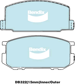 Bendix General CT Brake Pad Set Front DB322 GCT