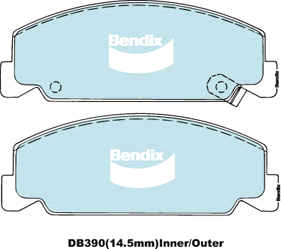 Bendix Heavy Duty Brake Pad Set Front DB390 HD