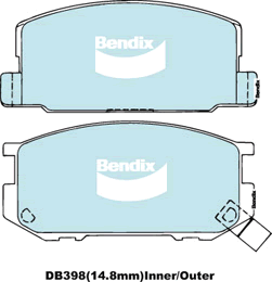 Bendix General CT Brake Pad Set Front DB398 GCT