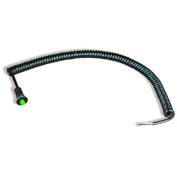 B&M Switch Spiral Cord Momentary Green Push Button 60in Length 16 Volts BM46003