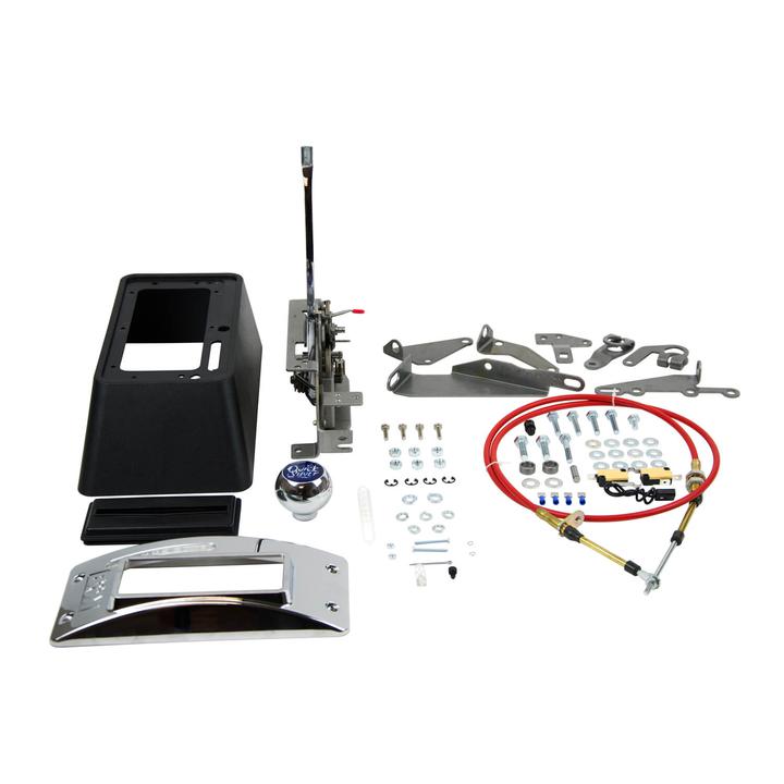 B&M Ratchet Shifter Automatic Black/Chrome W/Quicksilver Label Universal 3 & 4-Speed Compatible Shifter BM80683