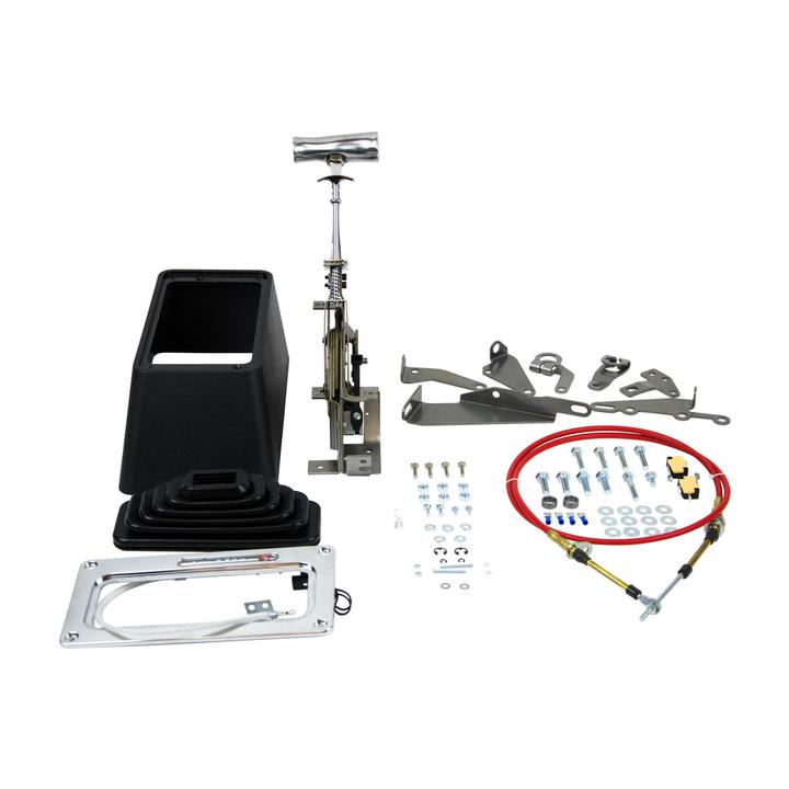 B&M Megashifter Ratchet Shifter Automatic RHD Polished/Black Universal 3 & 4-Speed Compatible BM80685