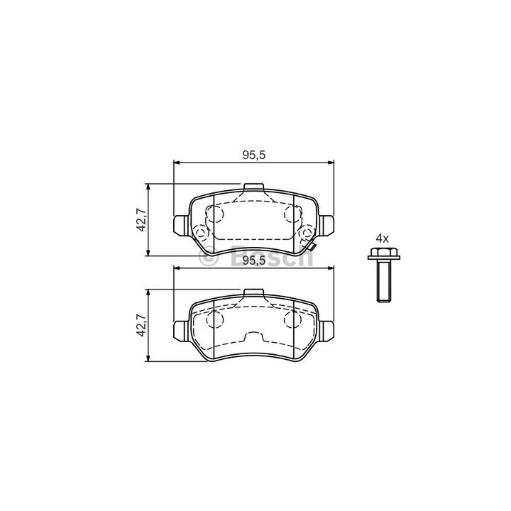 Bosch Blue Line Brake Pad Set Rear DB1511BL