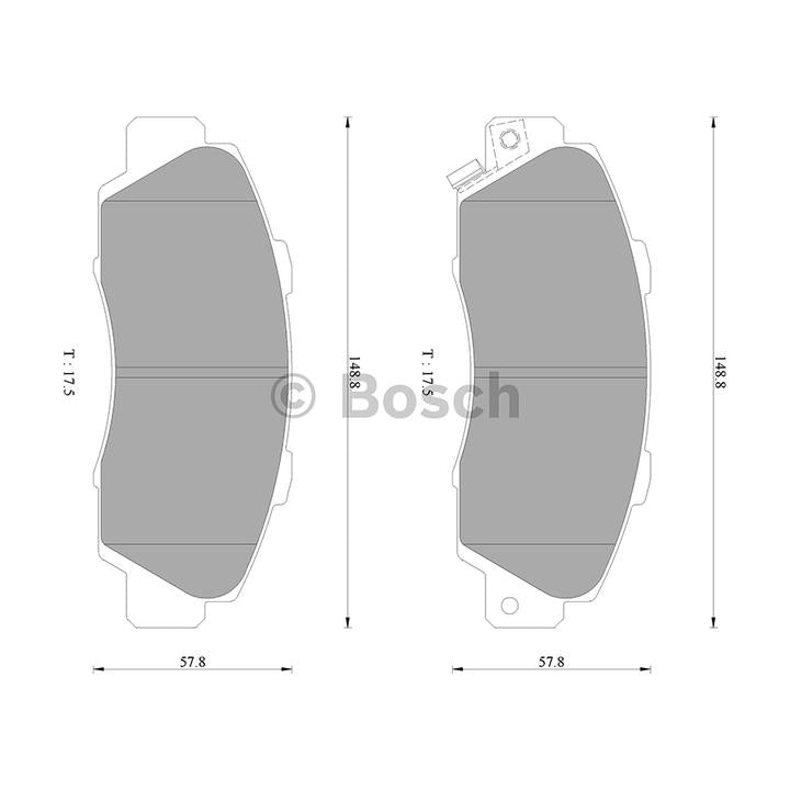 Bosch Blue Line Brake Pad Set Front DB1206BL