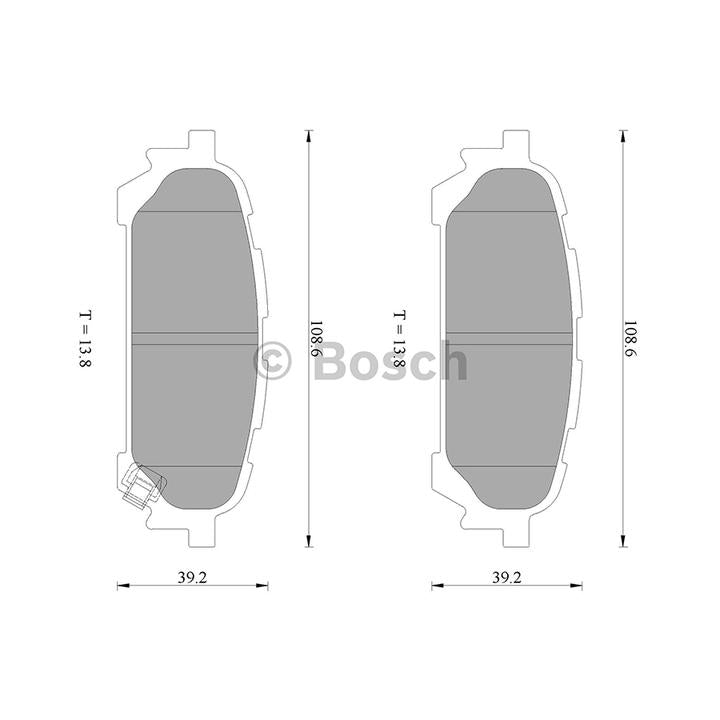 Bosch Blue Line Brake Pad Set Rear DB1672BL