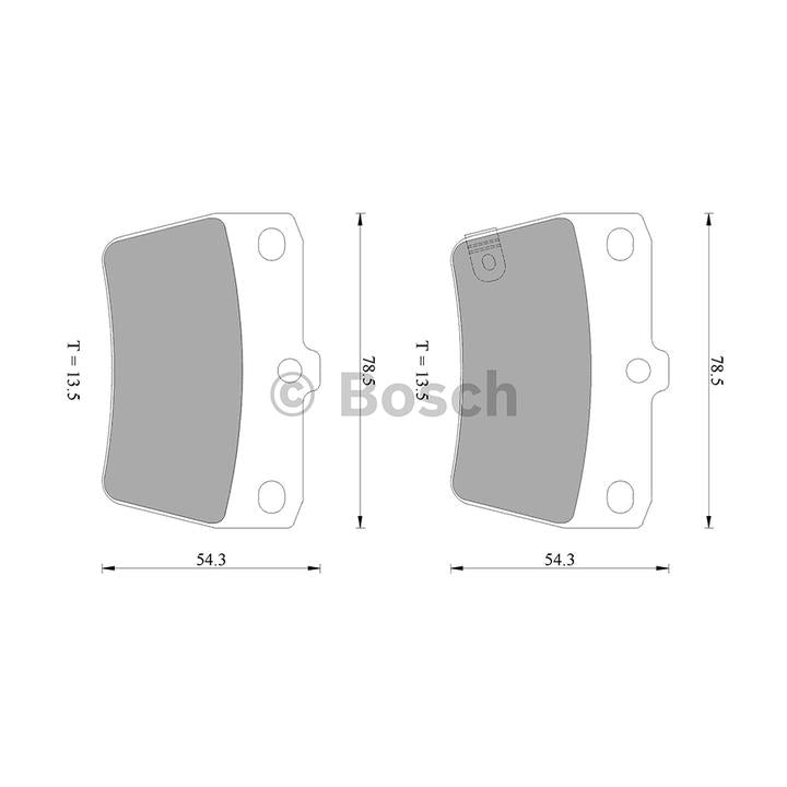 Bosch Blue Line Brake Pad Set Rear DB1680BL