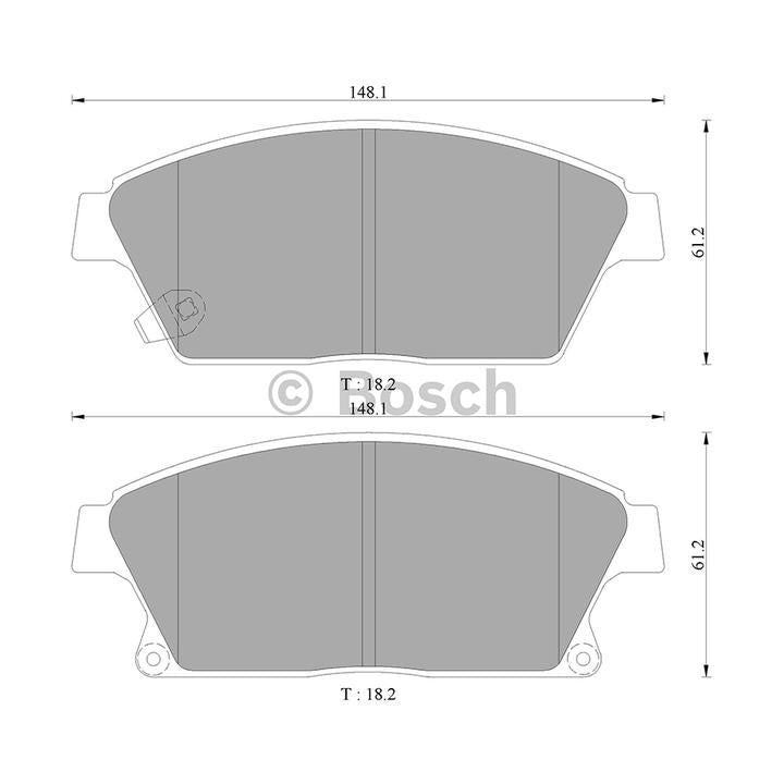 Bosch Blue Line Brake Pad Set Front DB2268BL