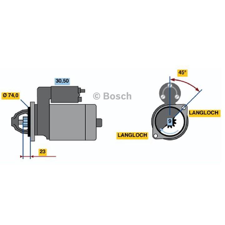 Bosch Starter Motor 0 001 107 078