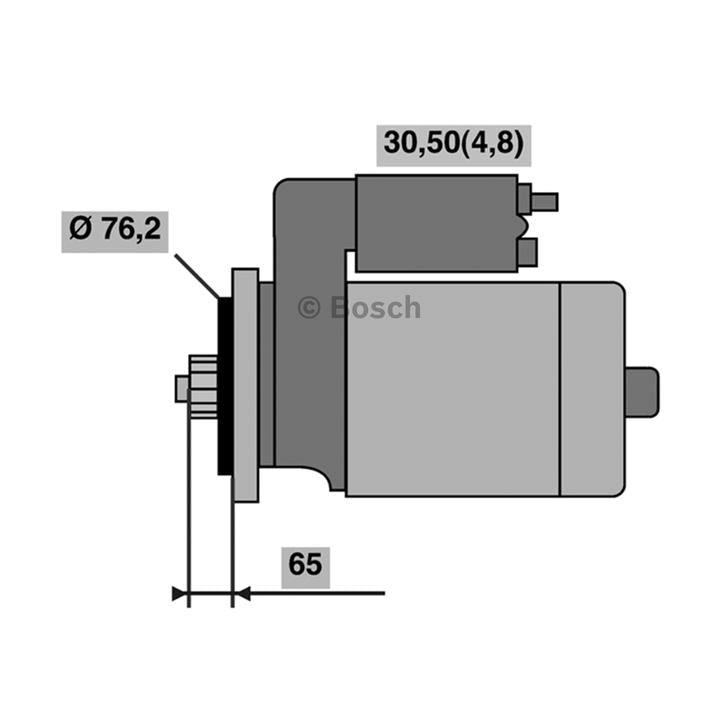 Bosch Starter Motor Suits Manual Transmission Only 0 001 123 014