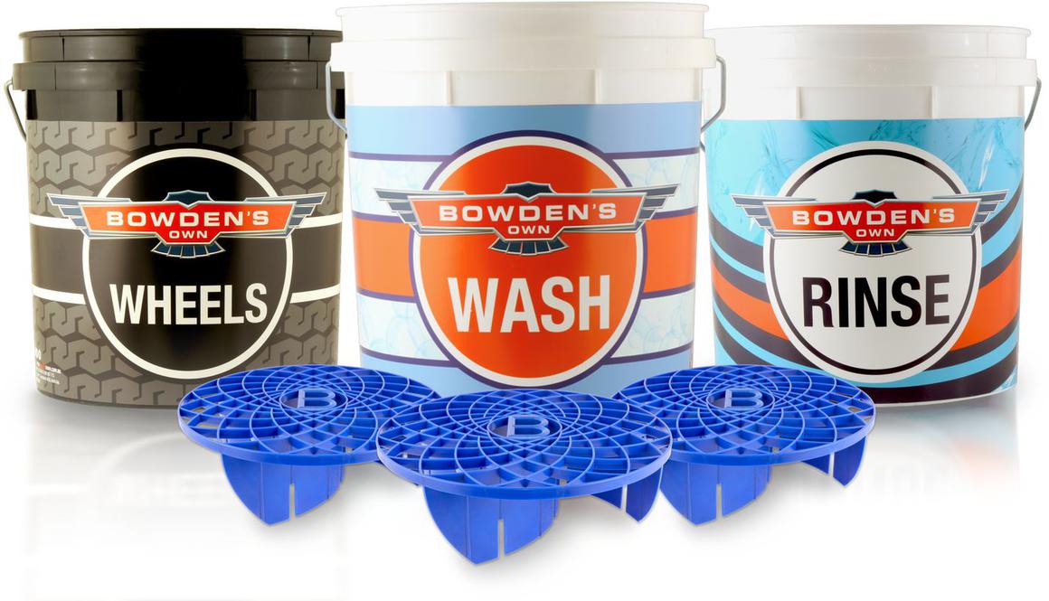 Bowden's Own 3 Bucket Wash, Rinse & Wheels Pack 7pc