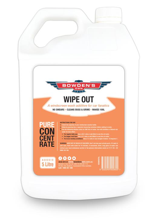 Bowden's Own Wipe Out Windscreen Washer Addtive 5L