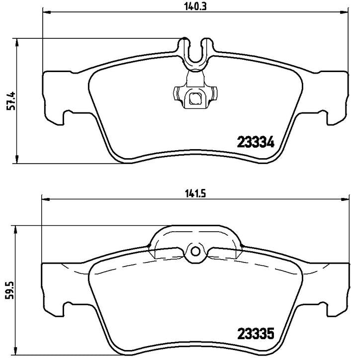 Brembo Brake Pad Rear Set (Low-Met) P50052