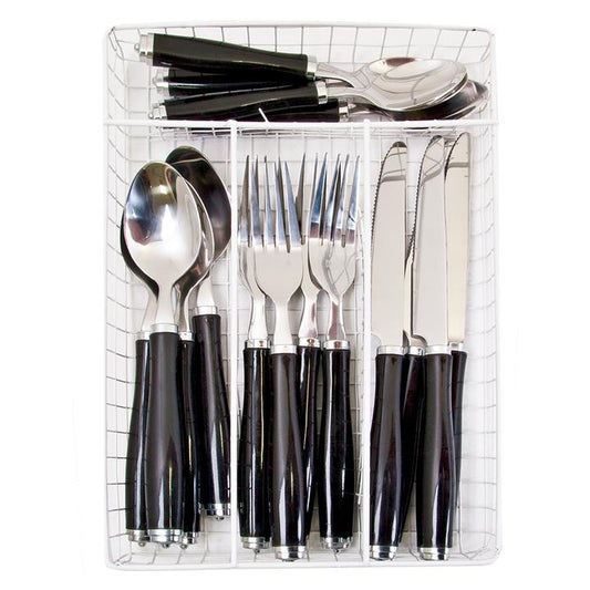 Campfire Travellers Cutlery Set 16 Piece with Wire Storage Tray 716012