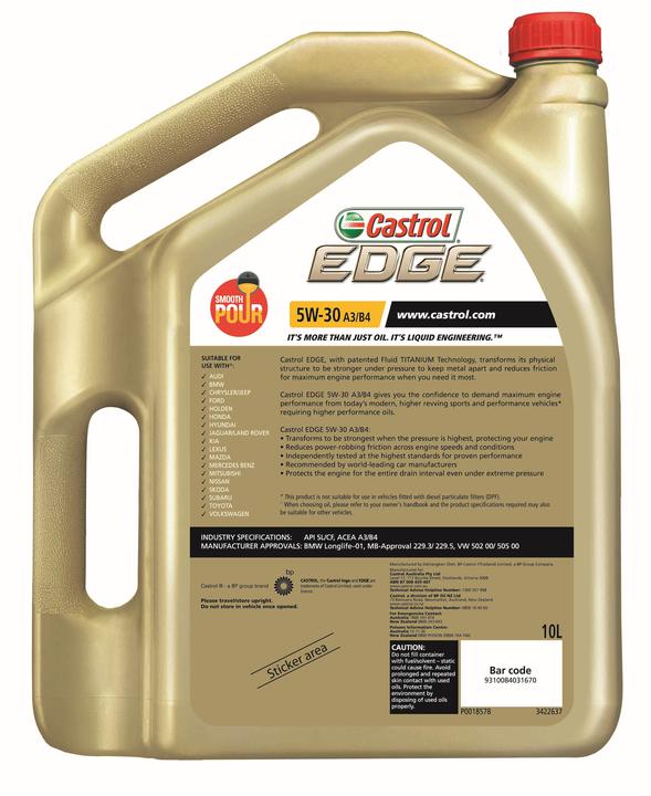 Castrol EDGE 5W-30 A3 B4 Engine Oil 10L 3422637
