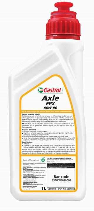 Castrol Axle Differential Oil 80W-90 EPX 1L 3375404