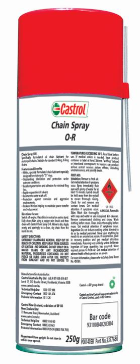 Castrol Chain Spray O-R 250g 3377680