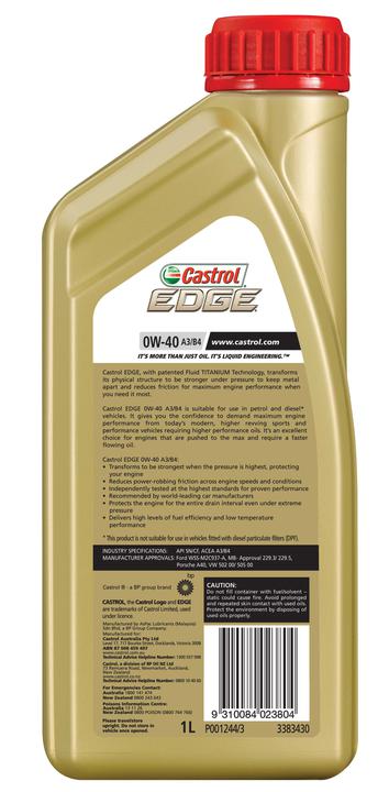 Castrol EDGE 0W-40 A3 B4 Engine Oil 1L 3383430