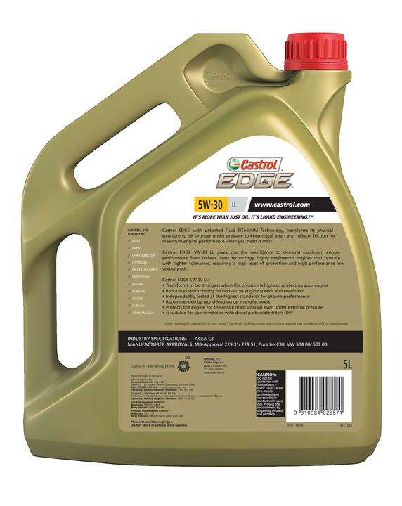 Castrol EDGE Full Synthetic 5W-30 Engine Oil 5L 3413348