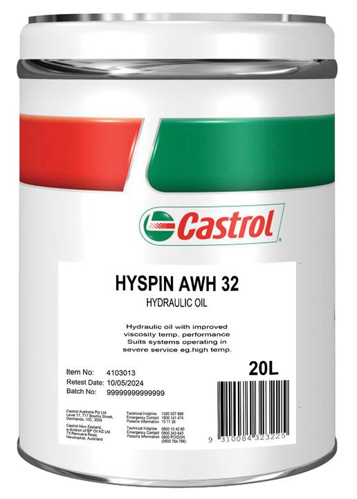 Castrol Hyspin Hydraulic Oil ISO 32 AWH 20L 4103013