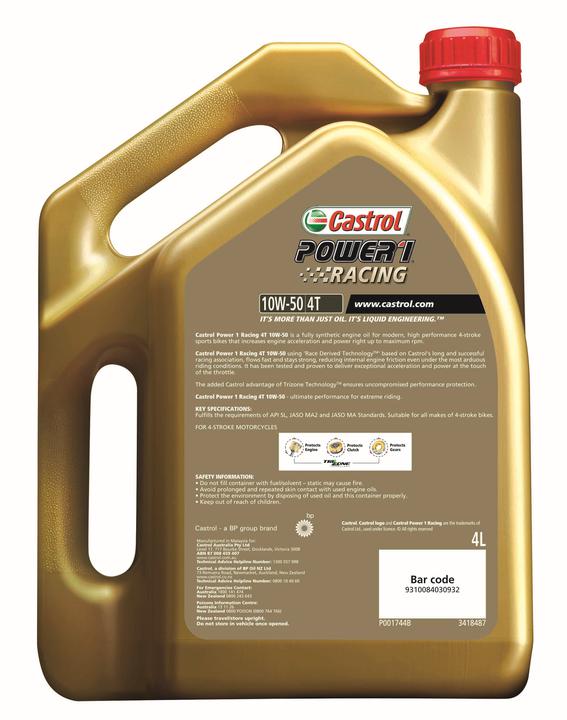 Castrol POWER 1 Racing Engine Oil 4T 10W-50 4L