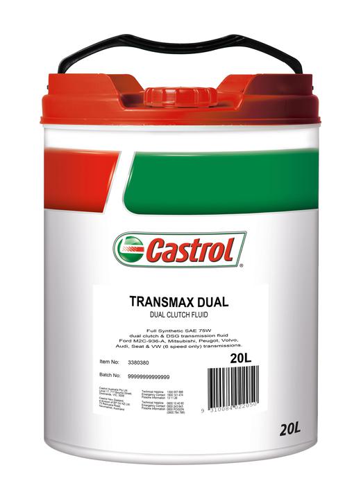 Castrol Transmax Transmission Fluid Dual 20L 3380380