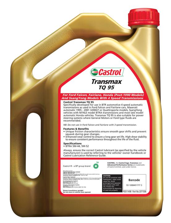 Castrol Transmax Full Synthetic Automatic Transmission Fluid TQ 95 4L 3371506