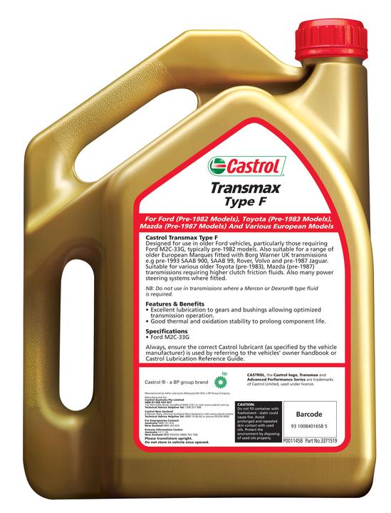 Castrol Transmax Automatic Transmission Fluid Type F 4L 3371519