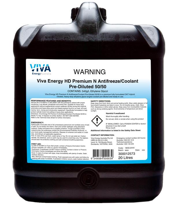 Shell Anti-Freeze Coolant HD Prem N 50/50 20L
