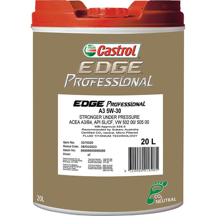 Castrol EDGE Professional A3 5W-30 Engine Oil 20L 3375020