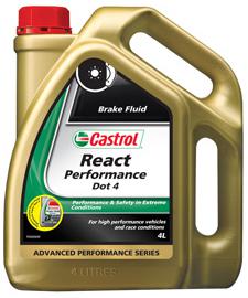 Castrol React Performance DOT 4 Brake Fluid 4L 3377736