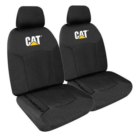Caterpillar Front Car Seat Covers Canvas Black Size 30 (Pair) CVCATBLK30