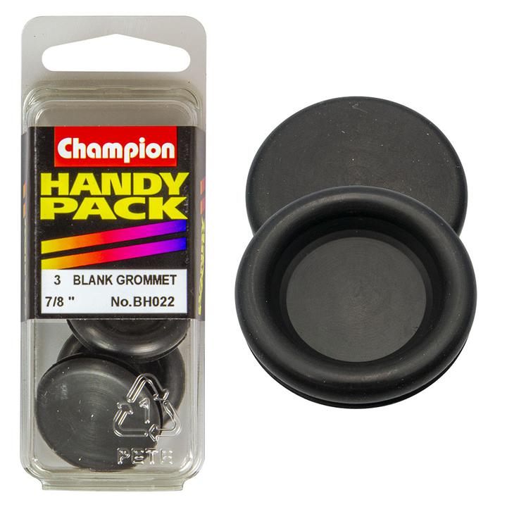 Champion Nitrile Rubber Blanking Grommet 22mm 3Pk BH022