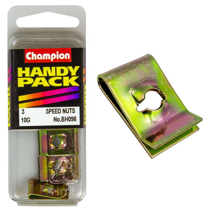 Champion Speed Nut U-Type 4.8mm 3Pk BH098