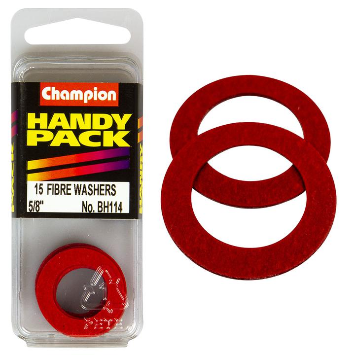 Champion Flat Fibre Washer Red 5/8″ x 1″ x 1/32″ 15Pk BH114