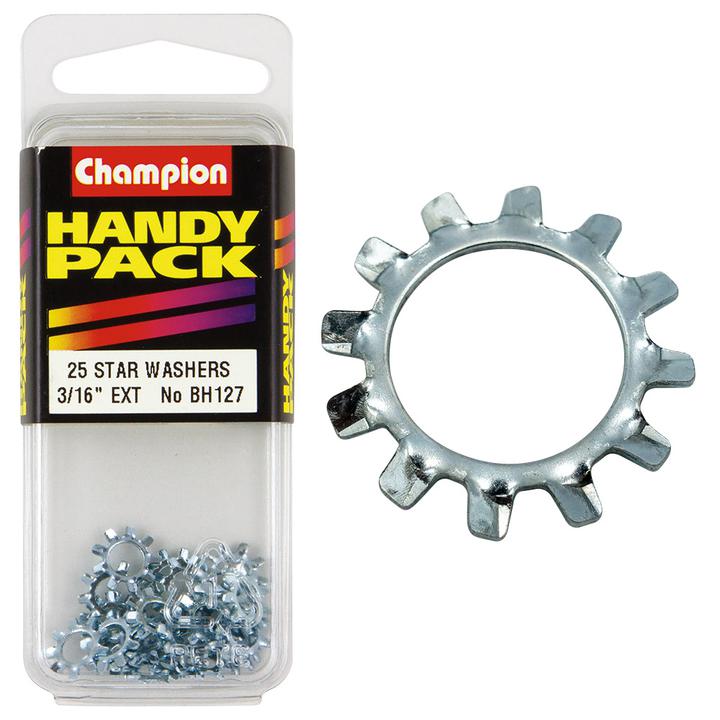 Champion Shakeproof External Washer 3/16"" 25Pk BH127