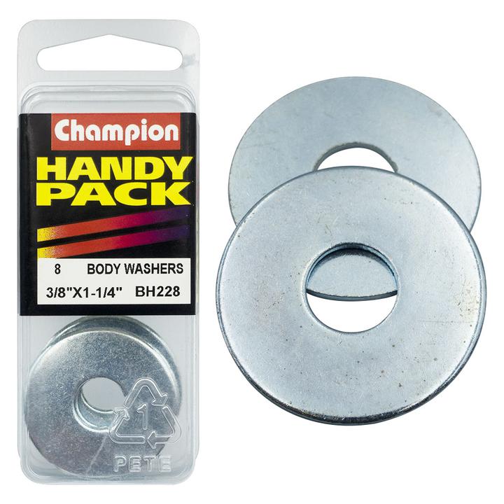 Champion Flat Body Washer 3/8″ x 1-1/4″ 8Pk BH228