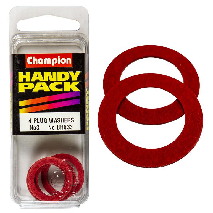 Champion Flat Fibre Washer Red 5/8″ x 7/8″ x 3/32"" 4Pk BH633