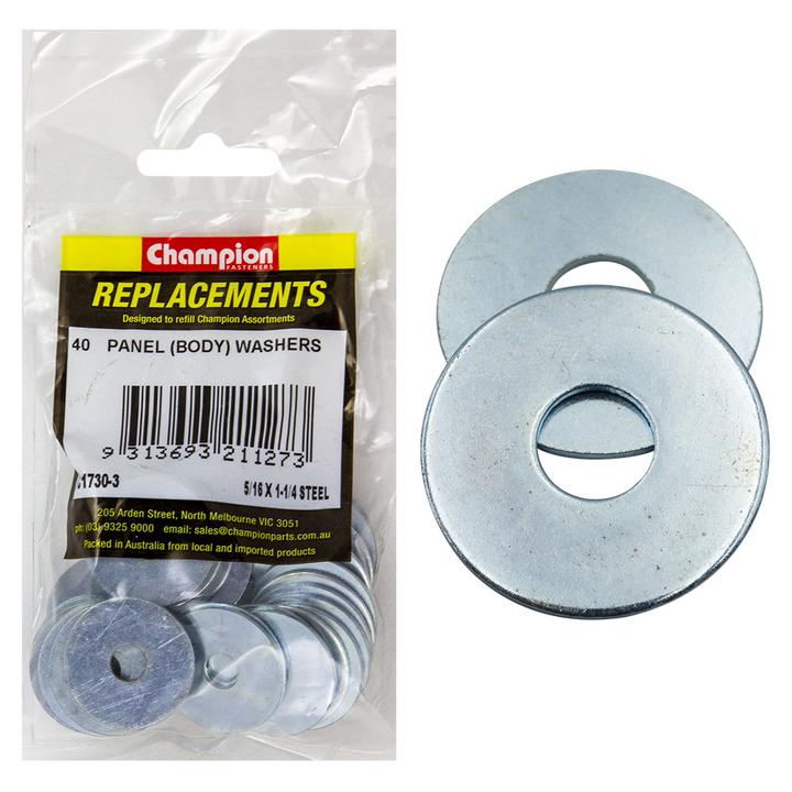 Champion Flat Body Washer 5/16"" x 1-1/4"" 40Pk C1730-3