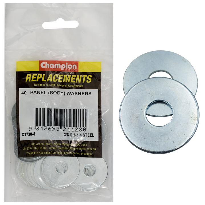Champion Flat Body Washer 3/8"" x 1-1/4"" 40Pk C1730-4