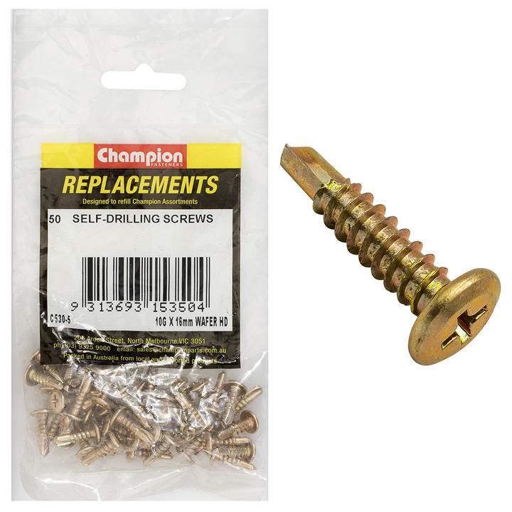 Champion Screw Wafer Head 4.8 -16 x 16mm 50Pk C530-5