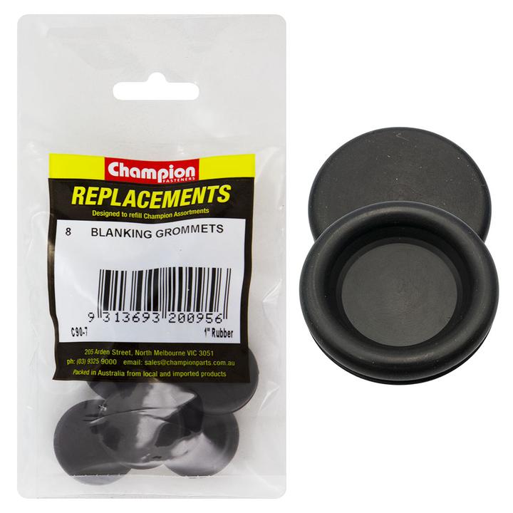 Champion Nitrile Rubber Blanking Grommet 25mm 8Pk C90-7