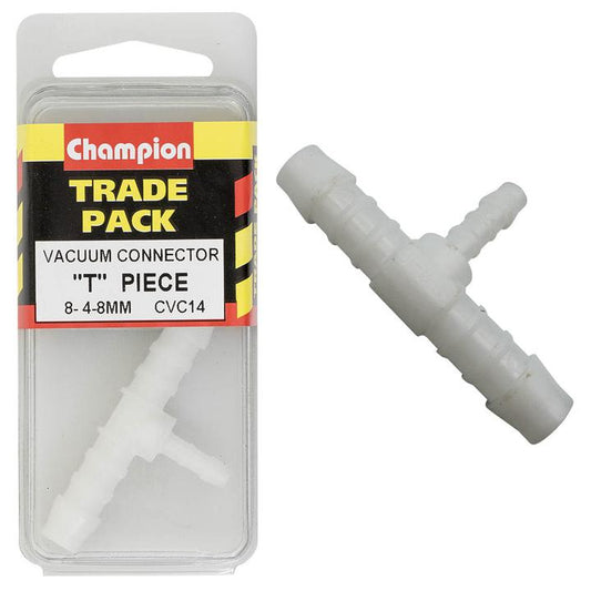 Champion Vacuum Connector ""T"" Piece Hose Fitting 8-4-8mm 1Pk CVC14