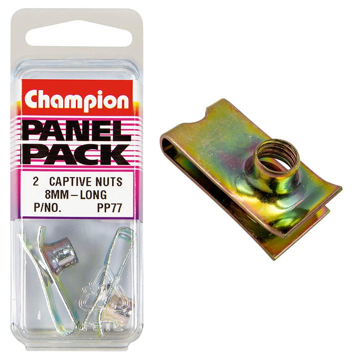Champion Captive Nuts Long 8 × 1.25mm 2Pk PP77