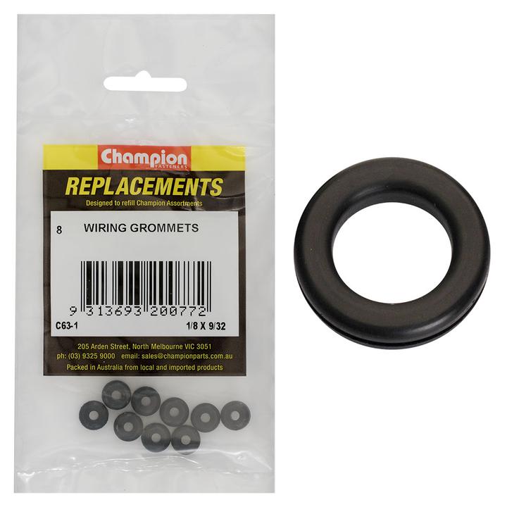 Champion Fasteners Nitrile Rubber M3 X 7 X 11mm Grommets C63-1