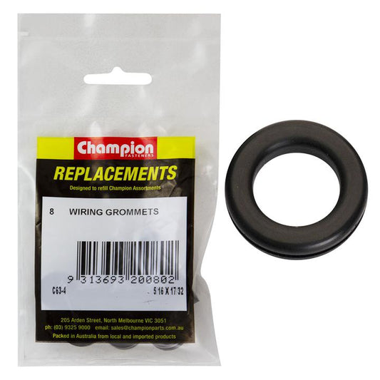 Champion Fasteners Nitrile Rubber M8 X 13 X 19mm Grommets C63-4